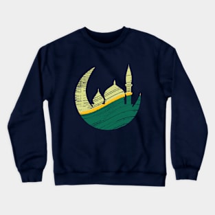 Mosque and Crescent Crewneck Sweatshirt